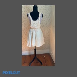 Tea & Rose boho jumper/ overalls dress